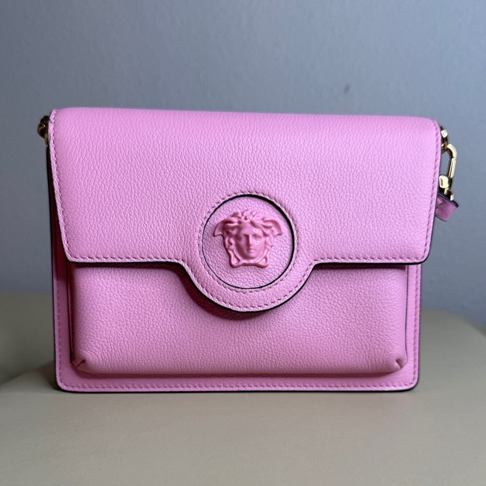 Versace Pink Crossbody Bag with Medusa Logo